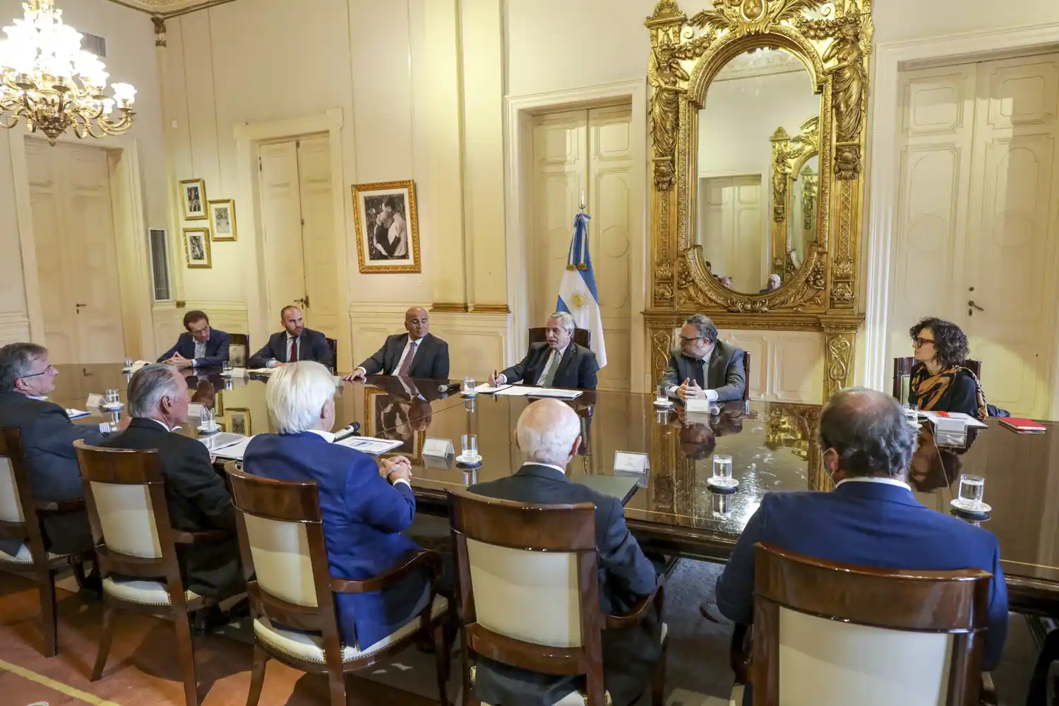 El presidente Alberto Fernández se reunió con el Comité Ejecutivo de la Unión Industrial Argentina.