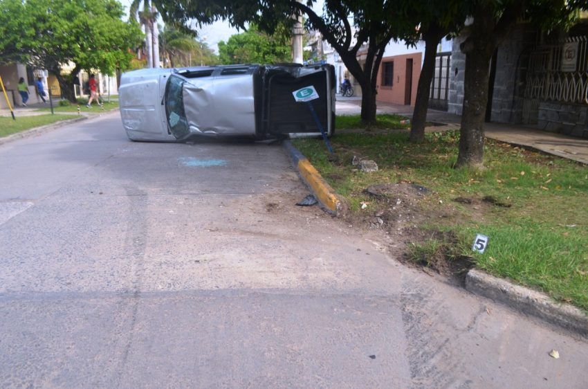 Violento choque terminó con un lesionado