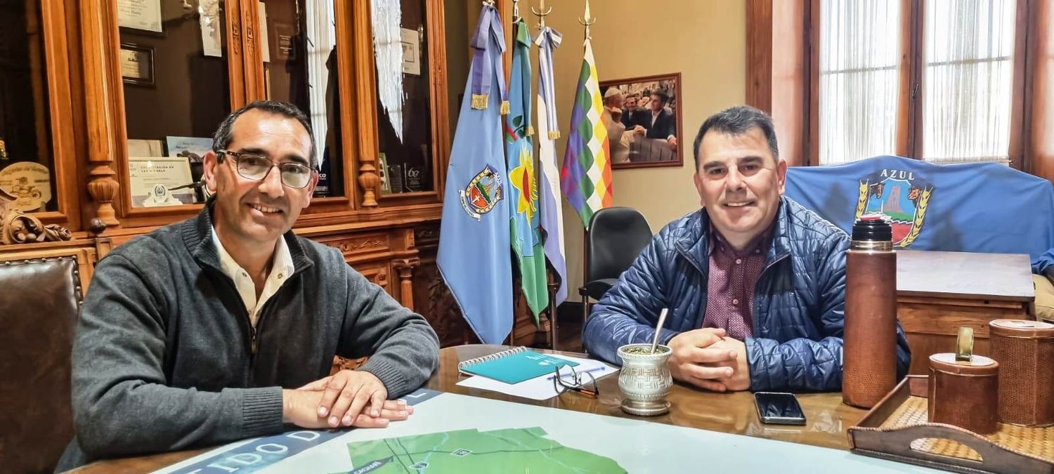 Transición en Azul: Bertellys recibió al intendente electo de Unión por la Patria, Nelson Sombra