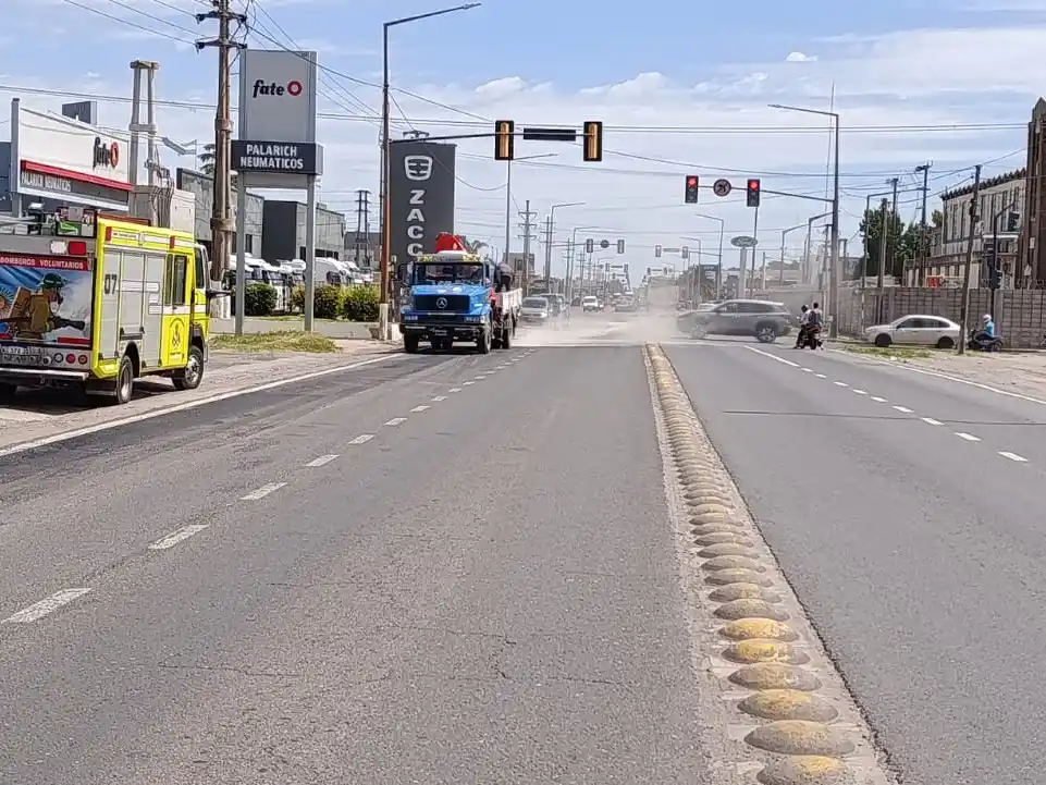 El incidente se registró sobre la arteria nacional, entre Maipú y Chacabuco. Foto: BVVT