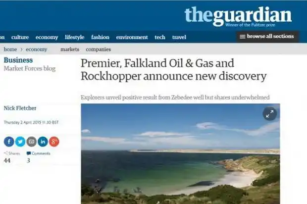 Diarios británicos anunciaron el descubrimiento de petróleo y gas en las islas