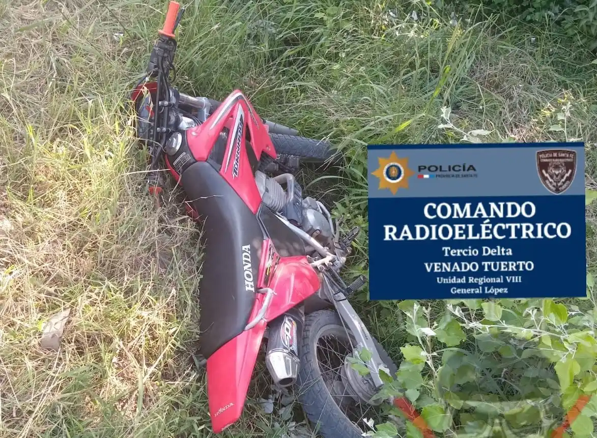 La moto fue robada este miércoles. Crédito: Relaciones Policiales.