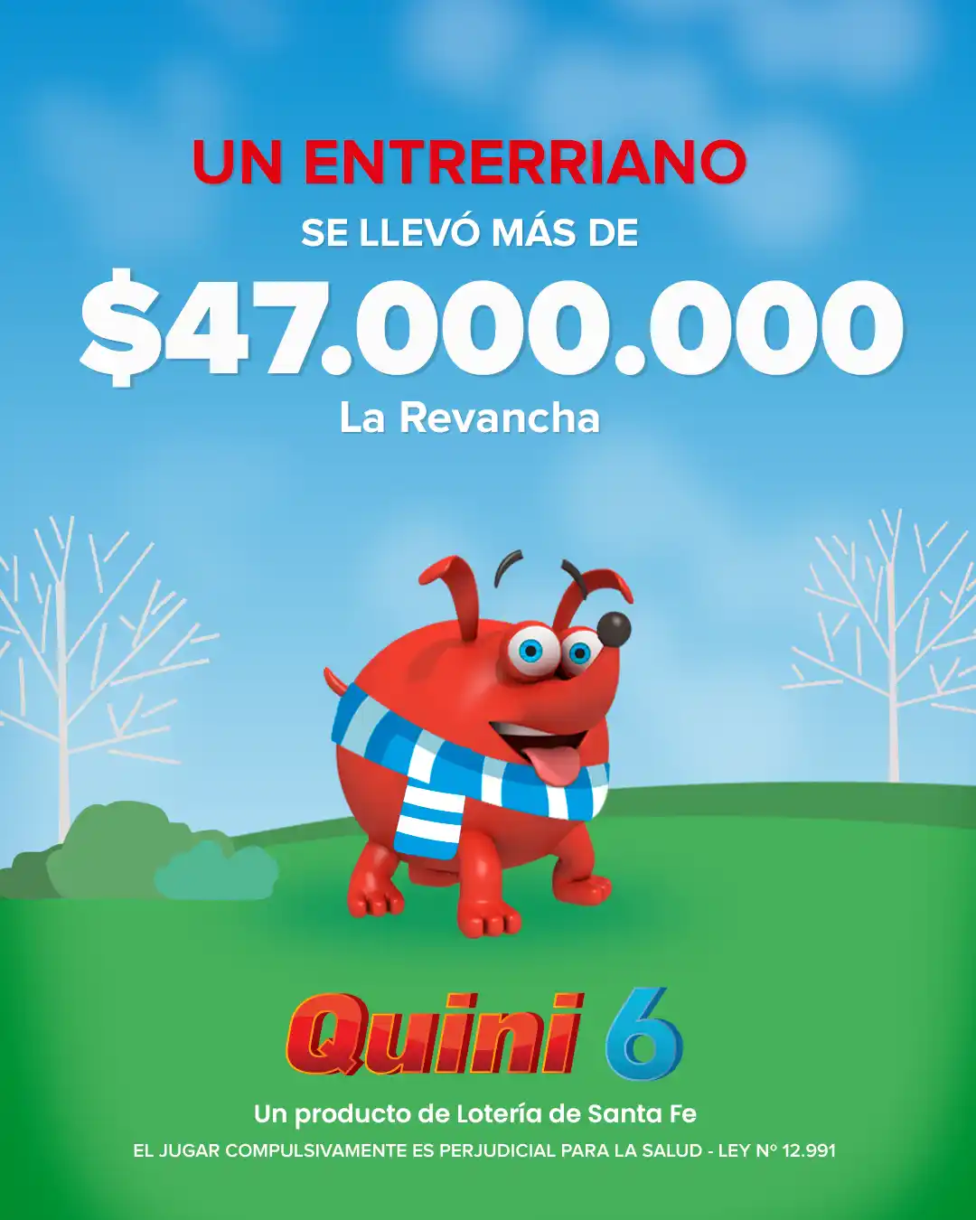 Un crespense ganó 47 millones al acertar la modalidad Revancha del Quini 6