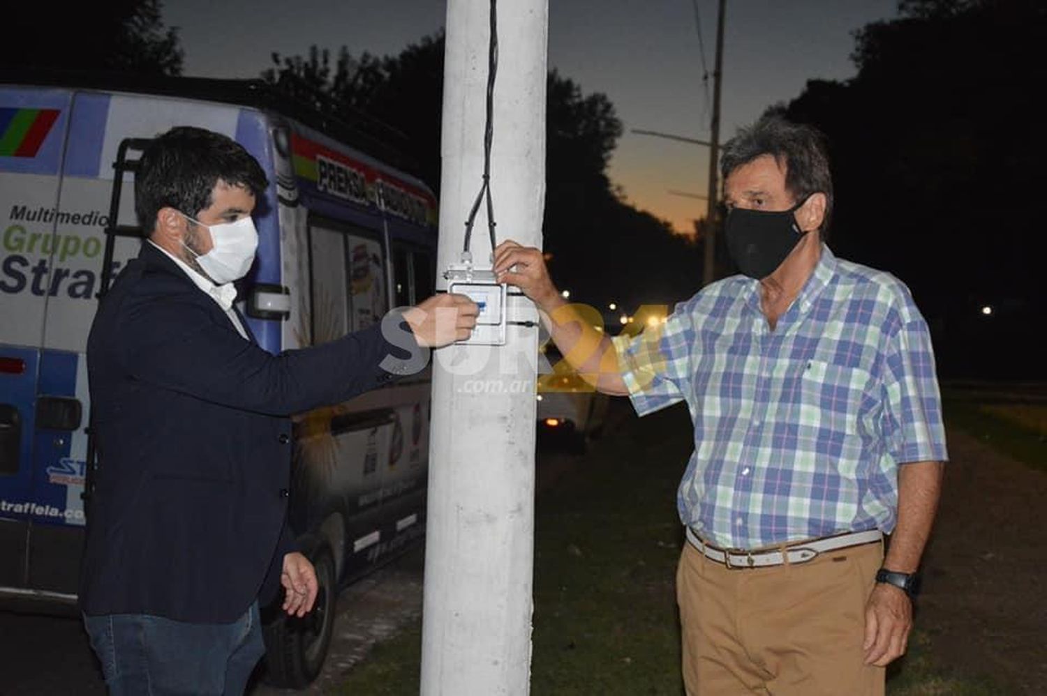 En diez días se inauguran las nuevas luces led en avenida Santa Fe