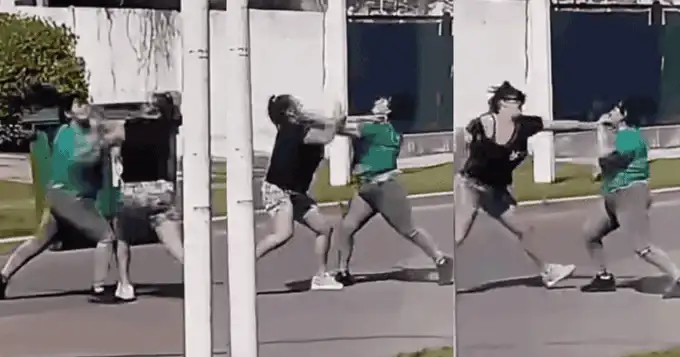 Dos mujeres se enfrentaron a golpes en plena calle