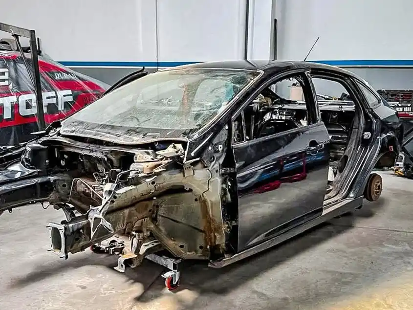 El Focus que se prepara en Pergamino para el regreso.