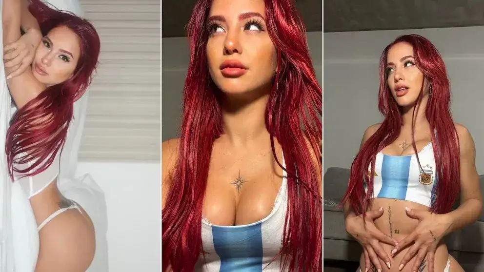 Flor Vigna se sumó a Only Fans con una jugada sesión de fotos con la celeste y blanca