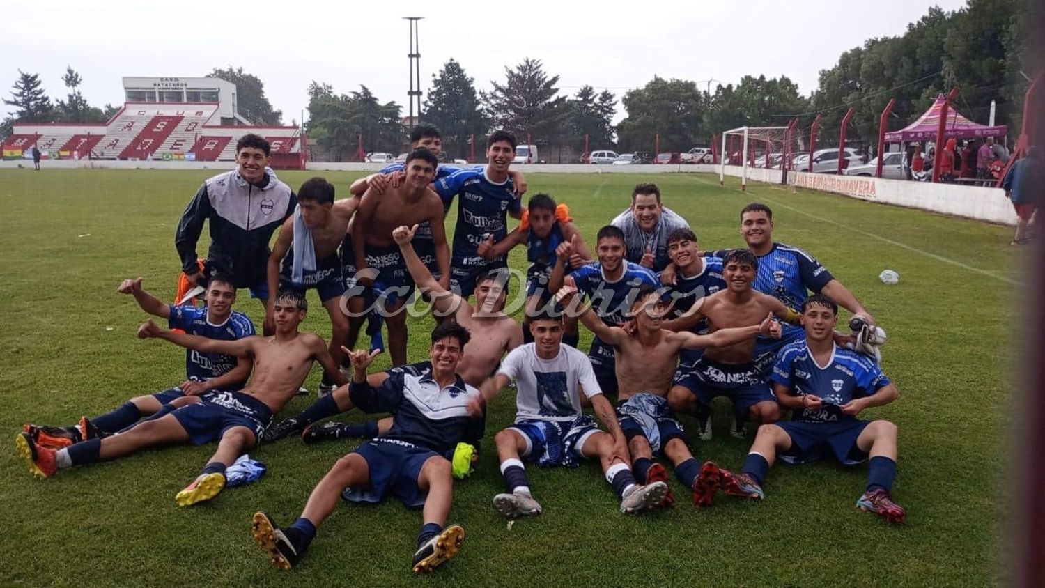Los jugadores de Ministerio en la celebración del pase a la final ante Mataderos (Archivo)