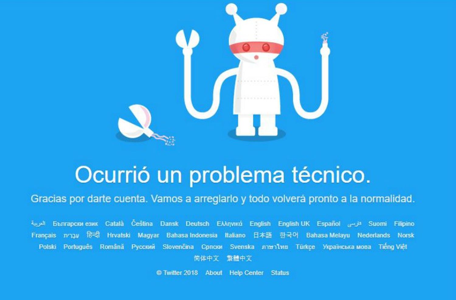 Un problema técnico impidió el uso de Twitter a nivel mundial