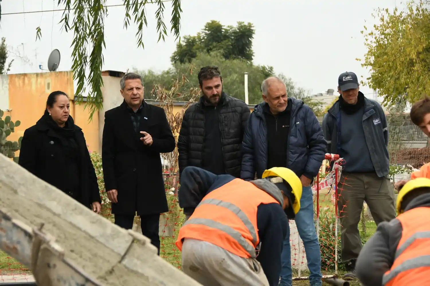 Bernarte supervisó el avance de los trabajos.