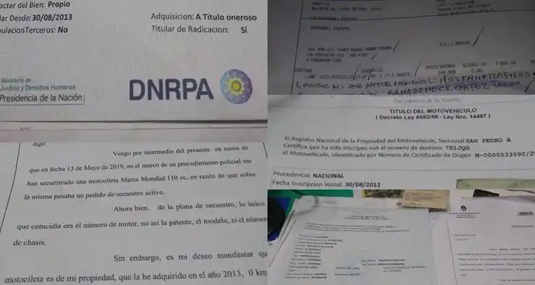 Le sacaron su moto porque tenía “pedido de secuestro” y asegura que la compró “cero kilómetro”