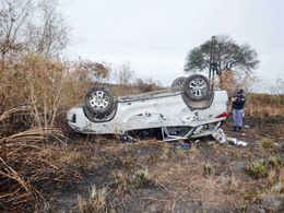 Despistó la camioneta de la senadora María Teresa González
