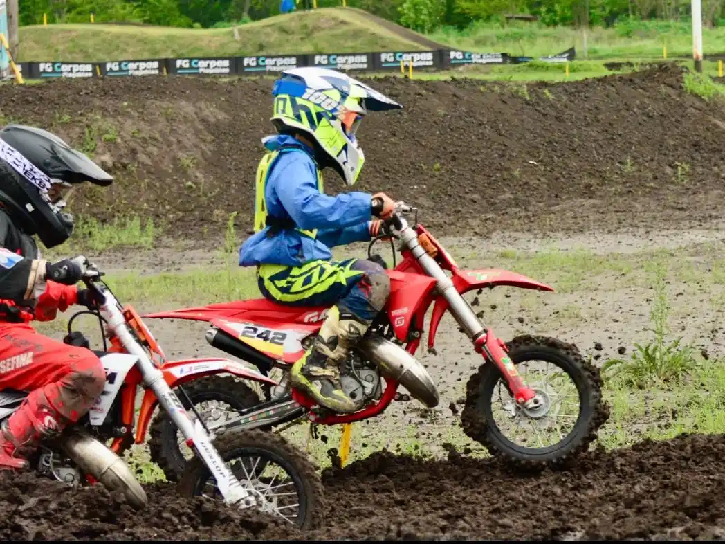 Valentino Bogue subió al podio en la séptima fecha del Campeonato Argentino de Motocross