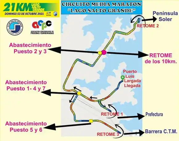 �altimos días de inscripción  para la Media Maratón  �SLago Salto Grande⬝