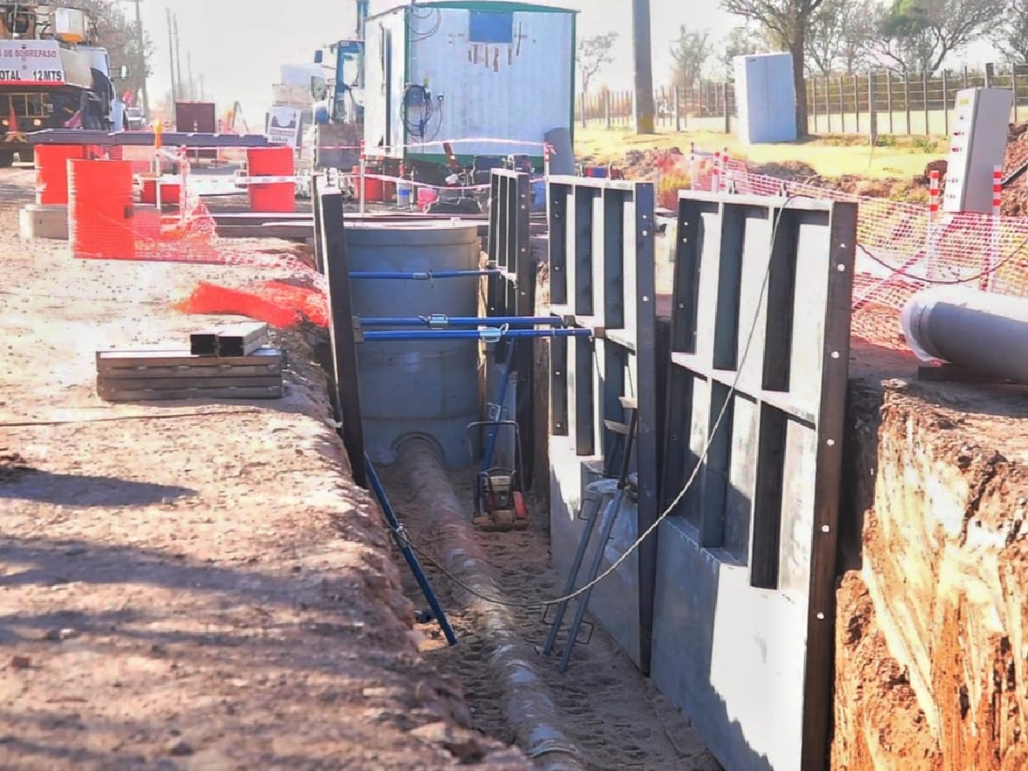 Avanza la obra de cloacas en Arroyito
