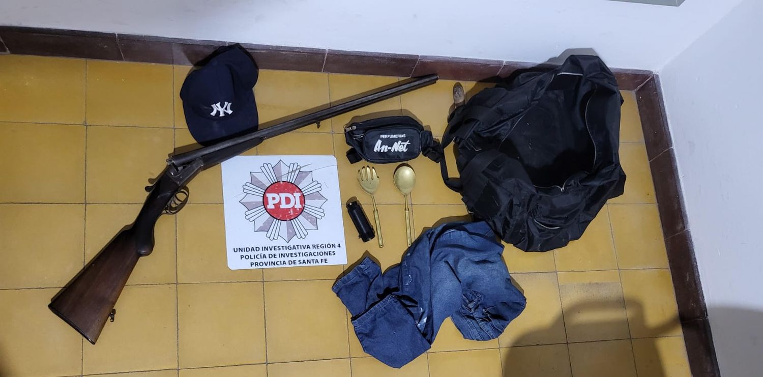 La PDI secuestró arma de fuego y elementos robados