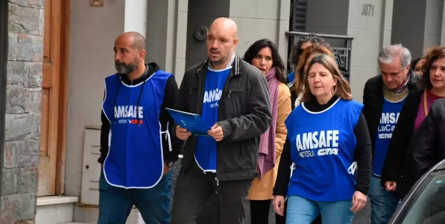 Dirigentes de Amsafe reclamaron reapertura de paritarias y exigieron que no se descuenten los días de paro