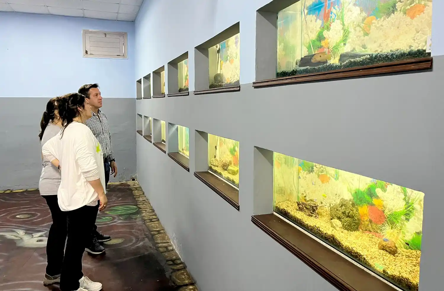 Peceras. Recorrida del Intendente por la estación