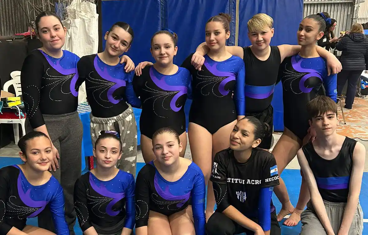 Buena performance de necochenses en trampolín