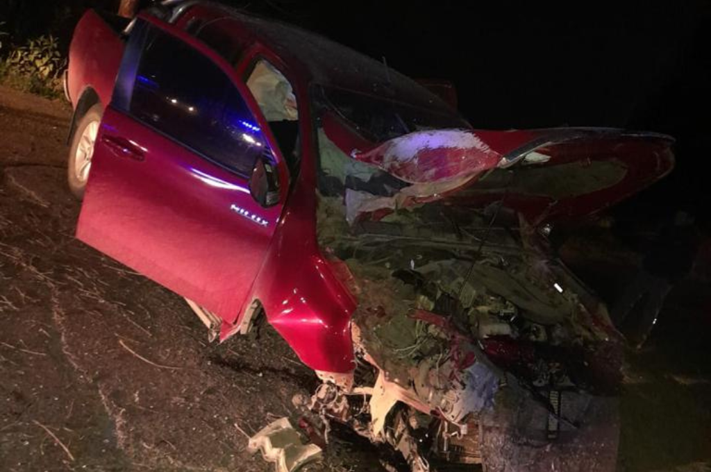 Nelson: un camioneta chocó contra un poste de luz en Ruta 11