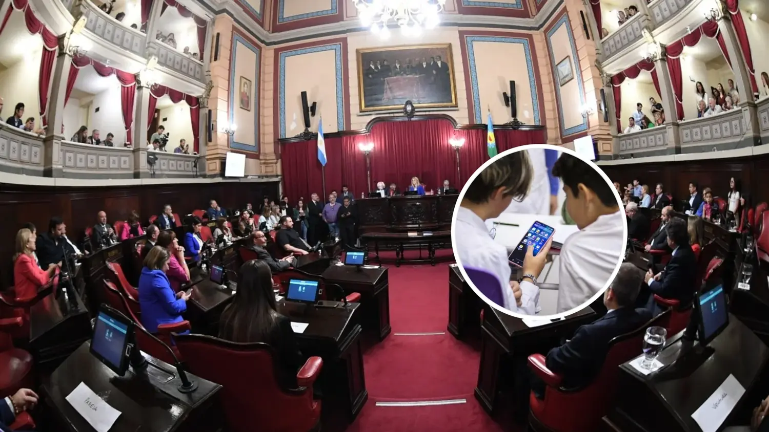 El Senado bonaerense volvió a sesionar y el debate por los celulares en las escuelas quedó en agenda pero sin definición
