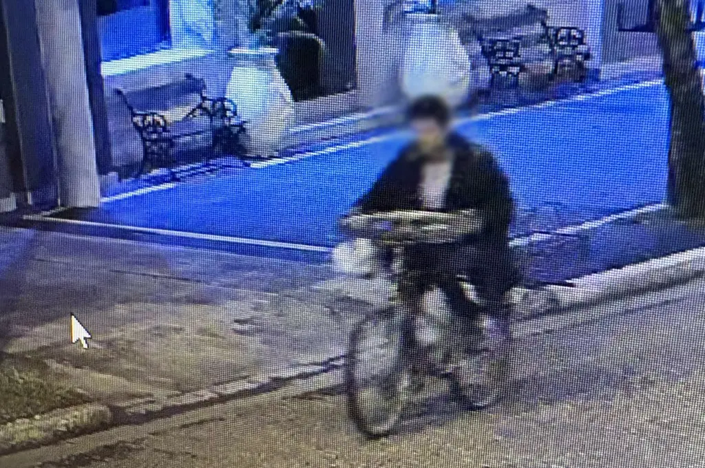 El sujeto fue visto por las cámaras de seguridad.