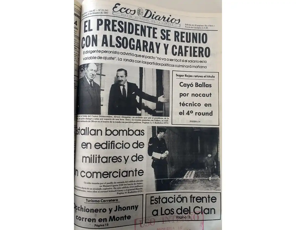 Lunes 26 de octubre de 1987