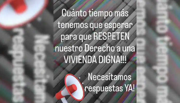 Los vecinos piden por una vivienda digna