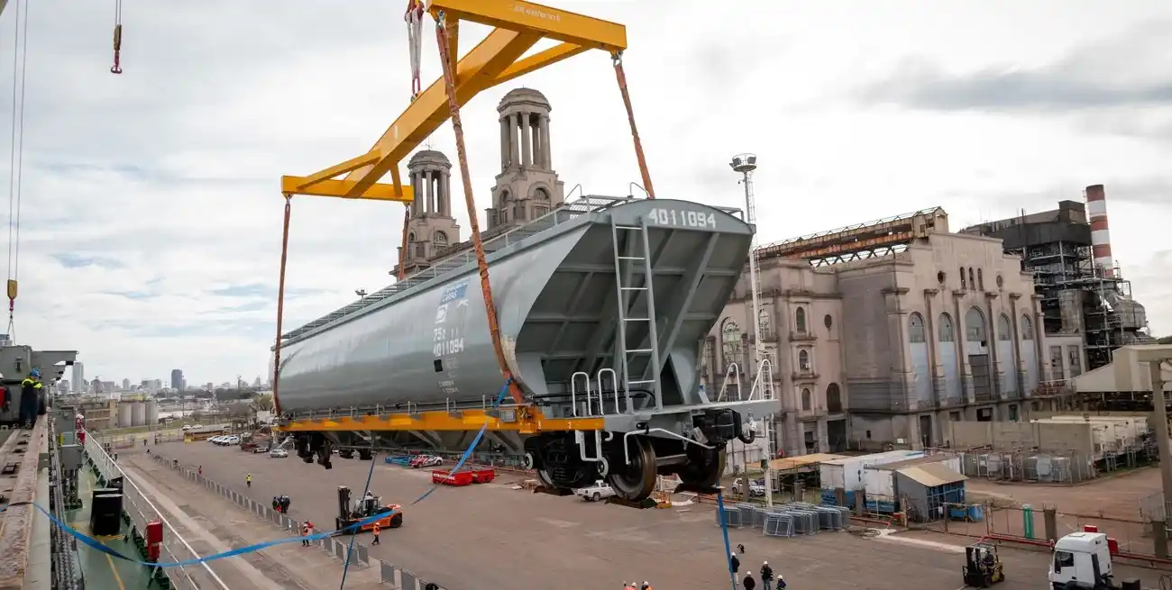 Llegaron 45 nuevos vagones graneros para reforzar el ramal cerealero antes de la cosecha