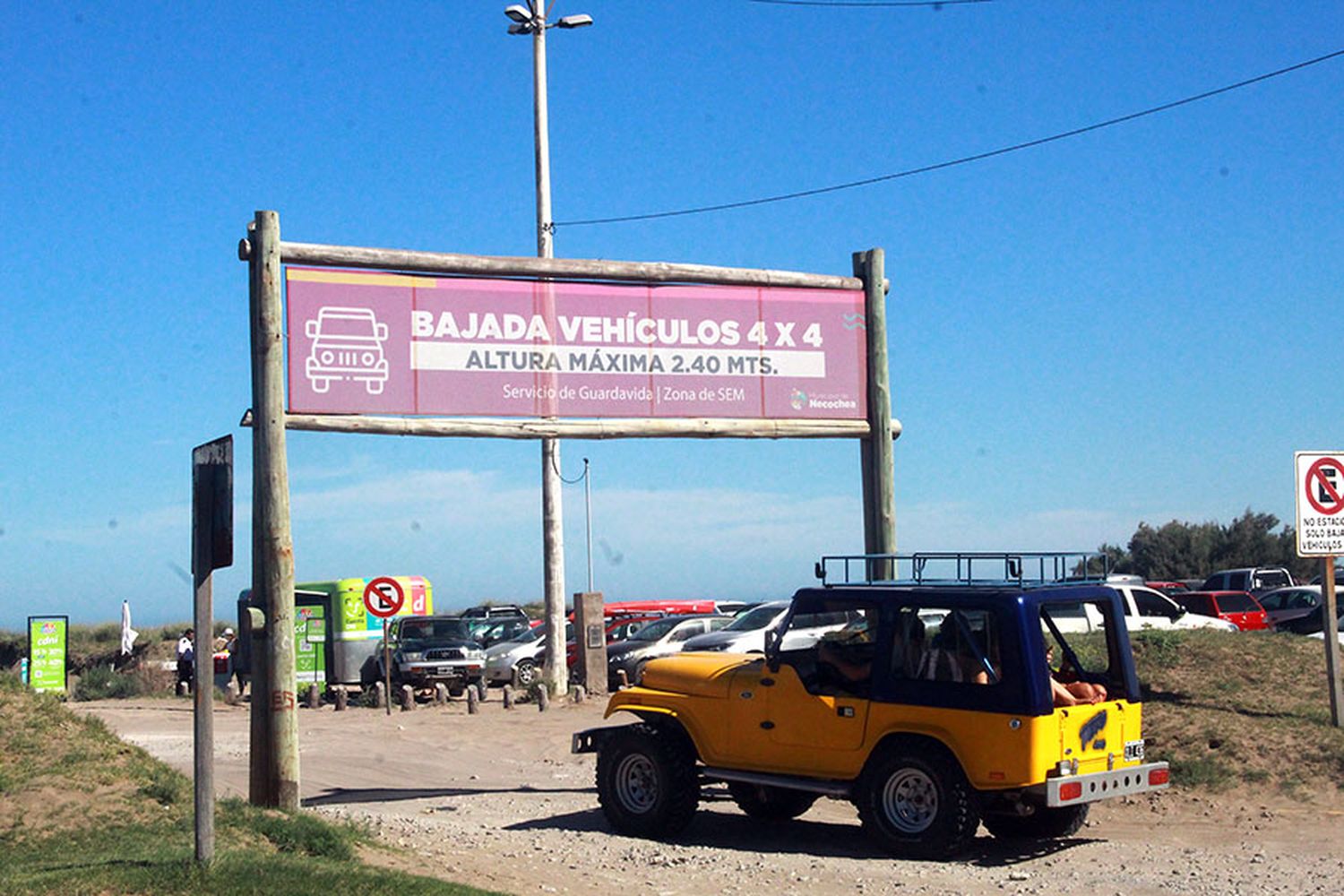 Piden que se respeten las bajadas y subidas 4×4 a la playa