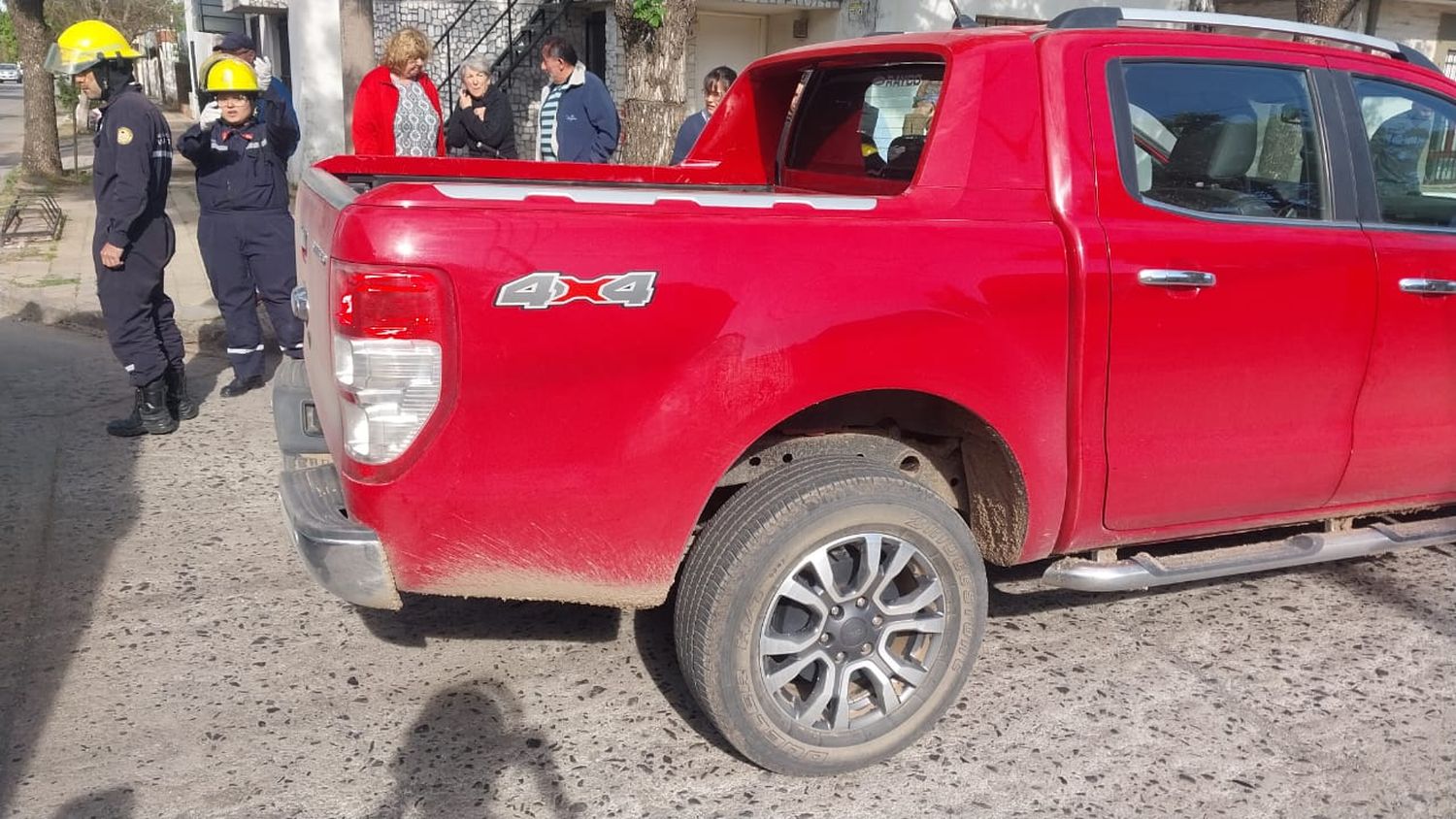 La camioneta que formó parte del accidente.