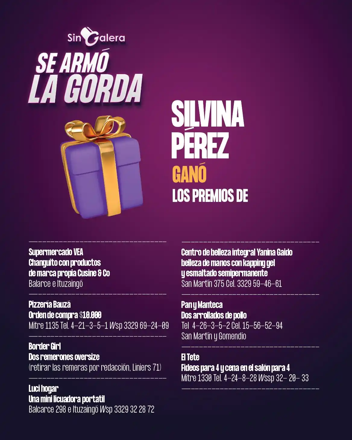 silvina premios