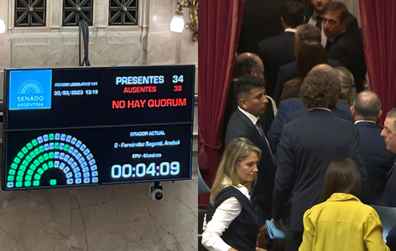 Senado sin quórum porque se levantó la oposición: No se trató el proyecto de Alcohol Cero ni "Ley Lucio"