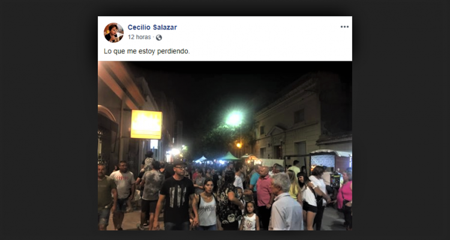 Desde su convalecencia, Salazar celebró la Peatonal de Verano: “Lo que me estoy perdiendo”, lamentó