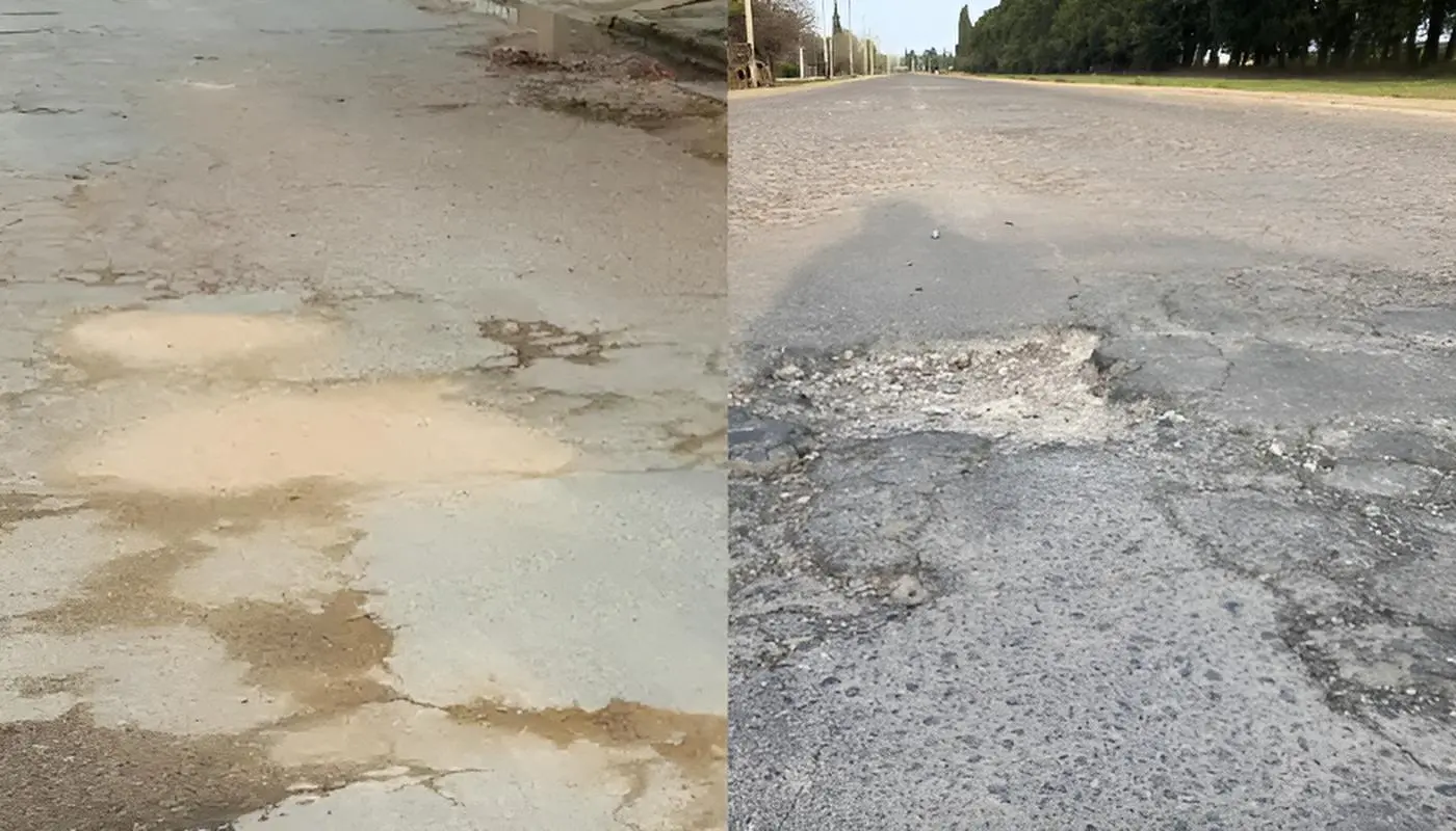 El camino al aeroclub es uno de los caminos más afectados por la falta de obras en la carpeta asfáltica.