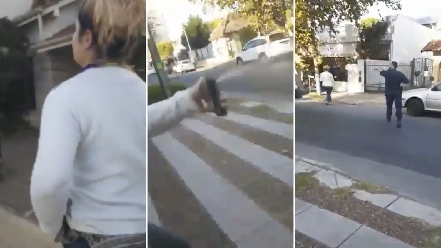 Video: Una mujer mordió, rasguñó y les arrojó gas pimienta a tres policías