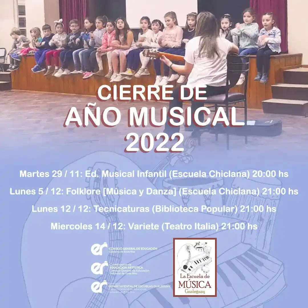 Escuela de Música: continúan las jornadas del cierre de año