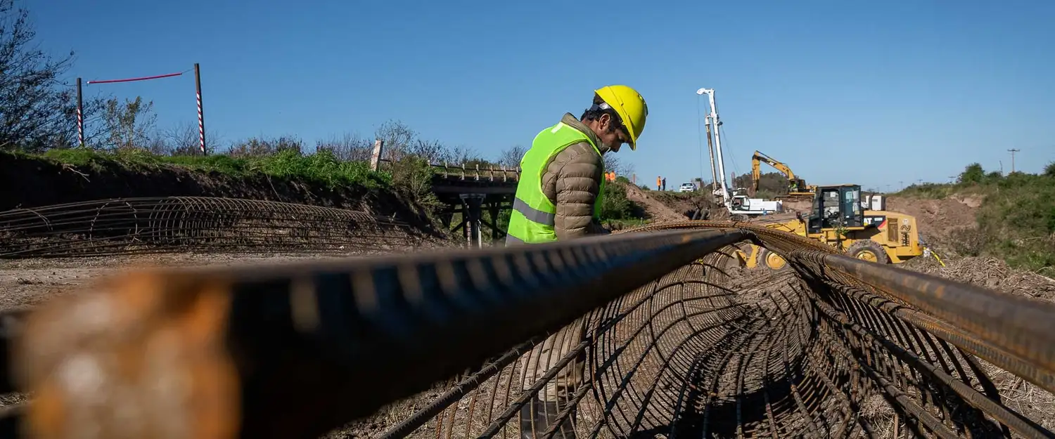 Gualeguay: Avanza la construcción del puente sobre arroyo La Jacinta