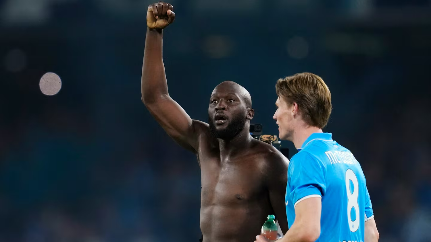 Lukaku y McTominay, los goleadores del Napoli en el encuentro decisivo