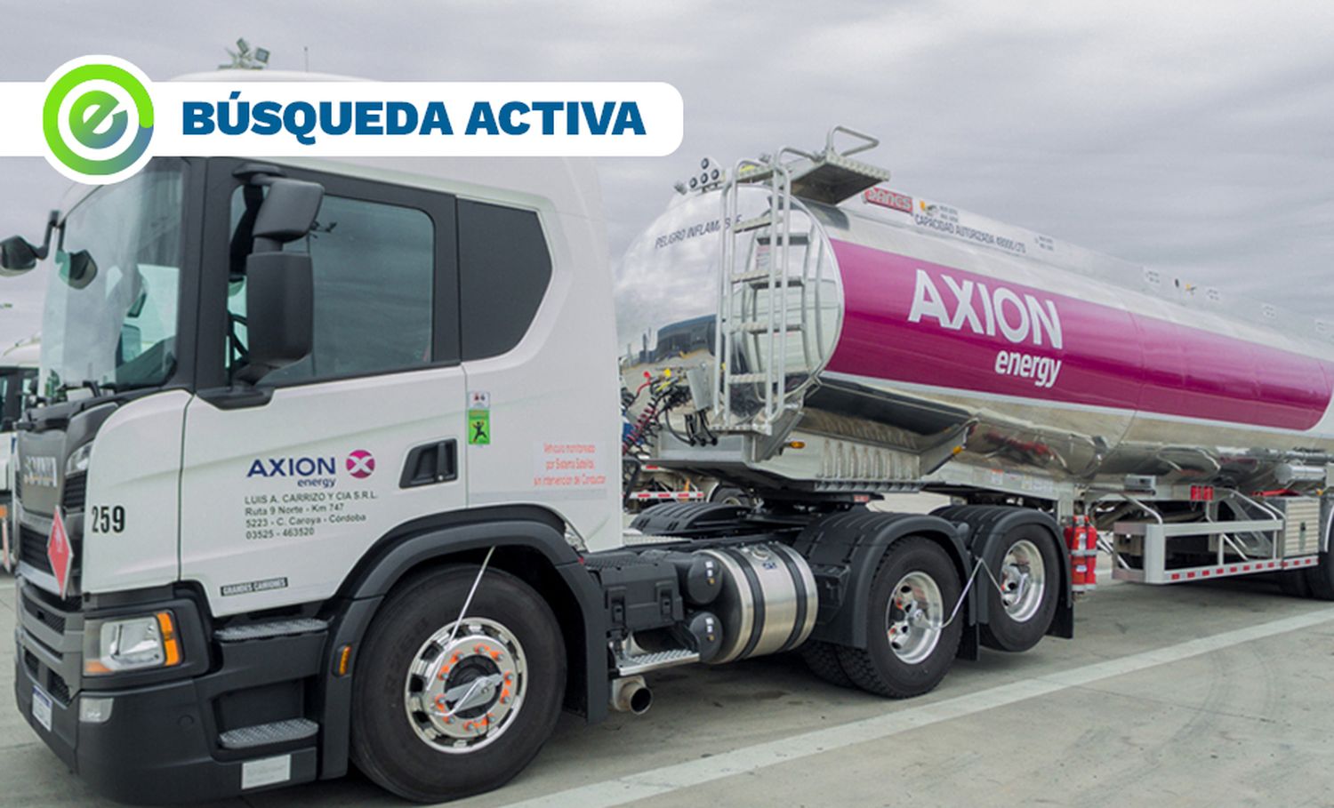 Axion Tandil busca chofer