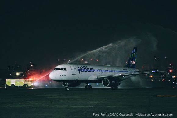 JetBlue inauguró sus vuelos entre Nueva York y Guatemala