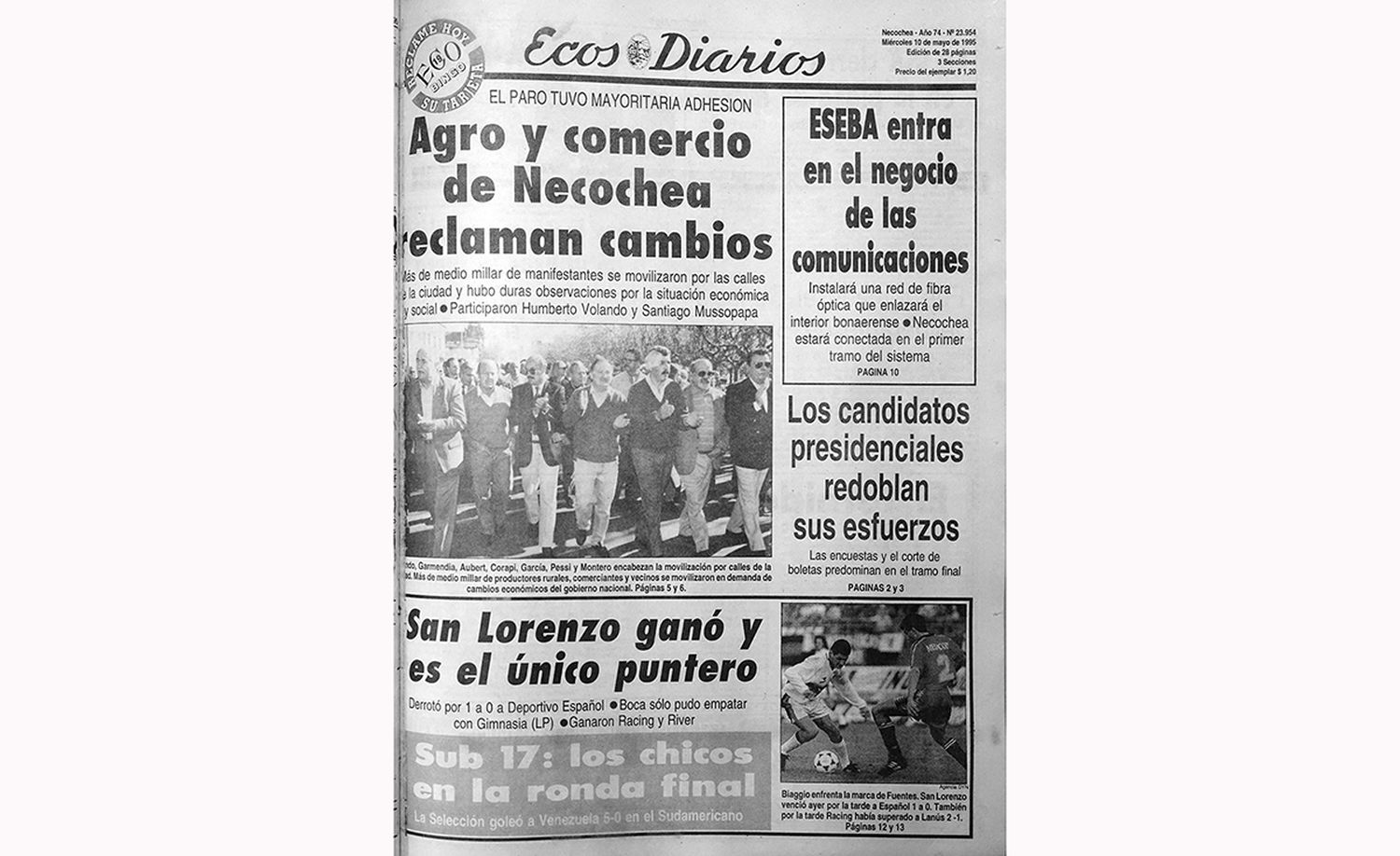 Miércoles 10 de mayo de 1995