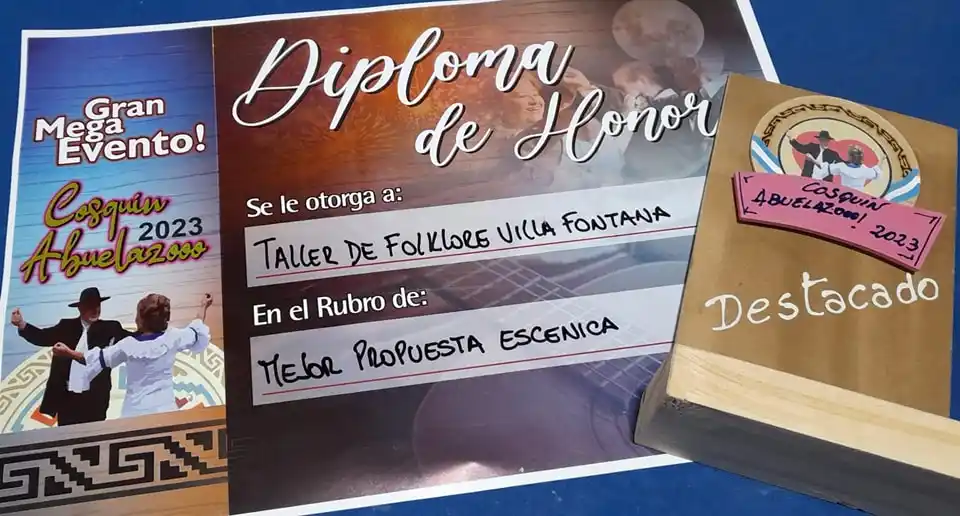 Taller Folklórico de Villa Fontana fue premiado en Cosquín