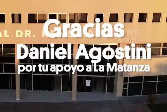 El curioso spot que Espinoza le hizo a Daniel Agostini por estar en la inauguración del Hospital Favaloro de La Matanza