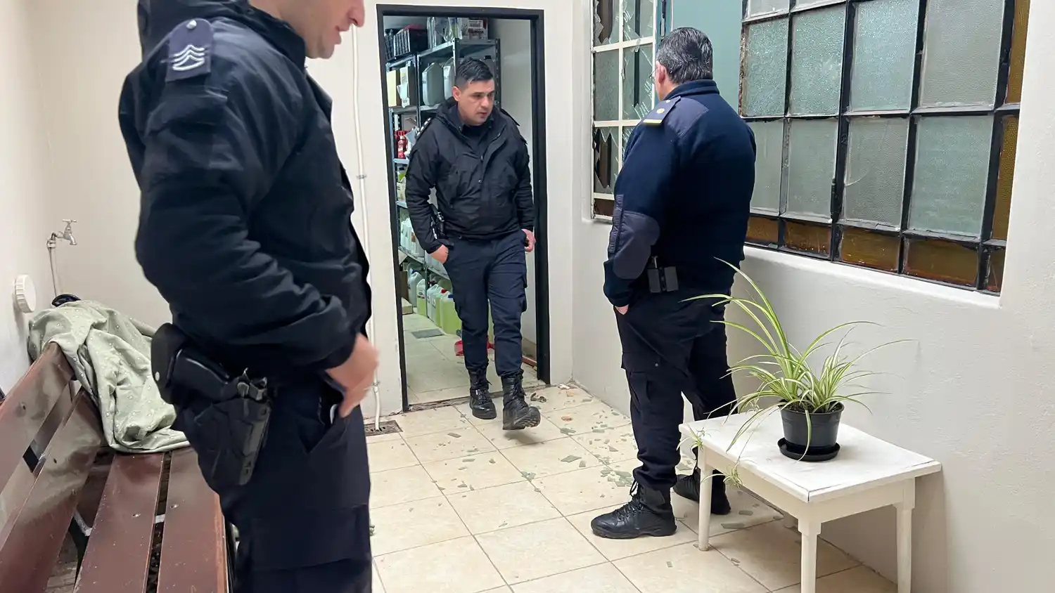 La Policía, en el lugar del hecho