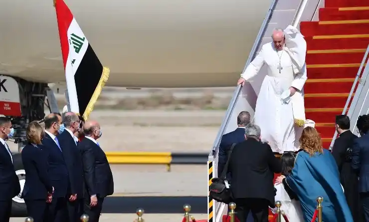 ¡VISITA HISTÓRICA!  El papa Francisco llega «contento» a Irak