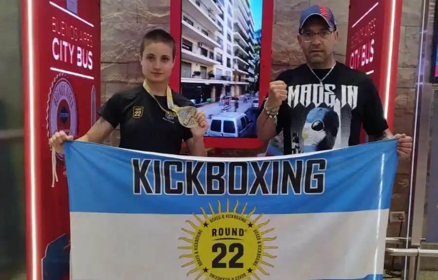 Luciana Panzere, flamante campeona panamericana de Kickboxing.
