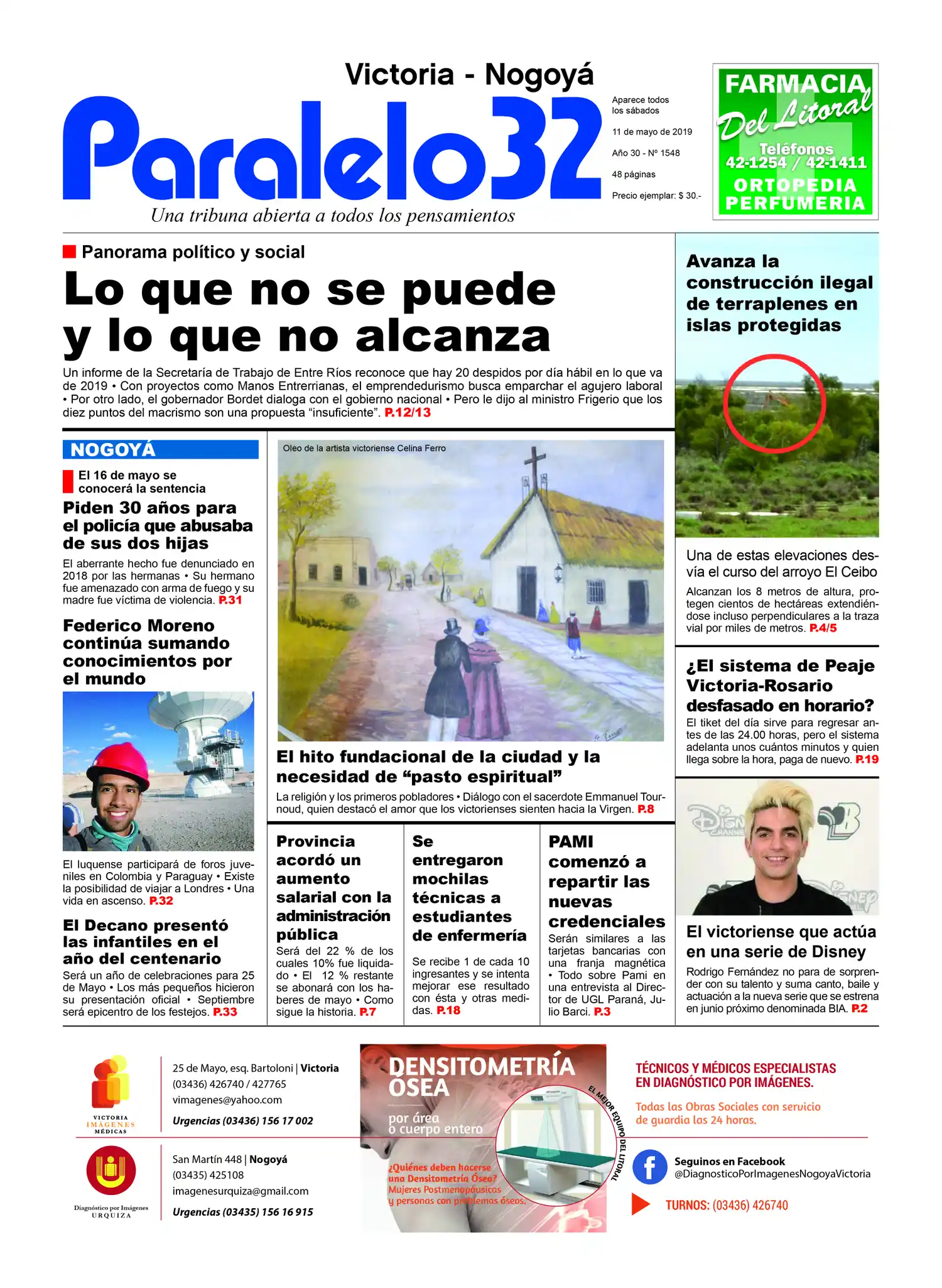 Tapa Paralelo 32 edición Victoria-Nogoyá sábado 11 de mayo