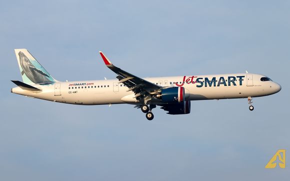 Llegó a Santiago de Chile el primer Airbus A321neo de JetSMART