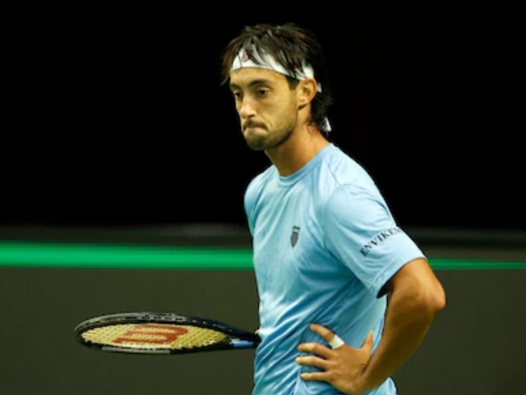 T.Tirante y la tristeza tras caer en su segundo partido de singles. Foto:Davis Cup.